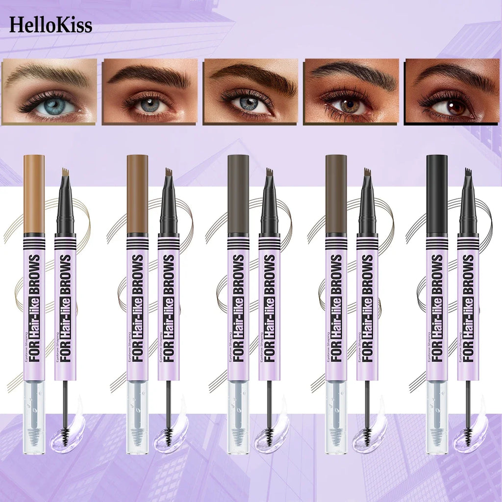Qme Double-Ended Waterproof Eyebrow Pencil – 5 Shades Eyebrow Pencil Qme