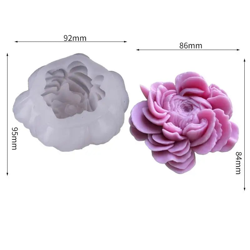 3D Flower Silicone Mold – Chocolate Cake Peony Rose Baking Mould Silicone Baking Mold Qst Ranunculus A