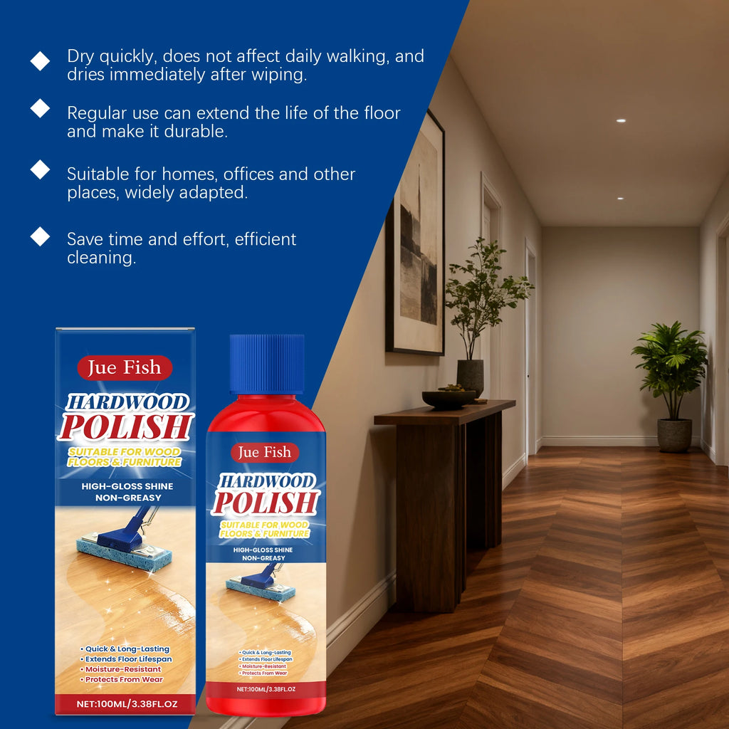 Hardwood Floor Cleaner 100ml – Gloss Restoring Floor Detergent Floor Cleaner Qst
