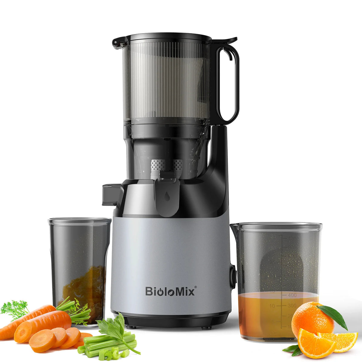 HAOYUNMA 130mm Wide Mouth Cold Press Masticating Juicer Masticating Juicer Qst