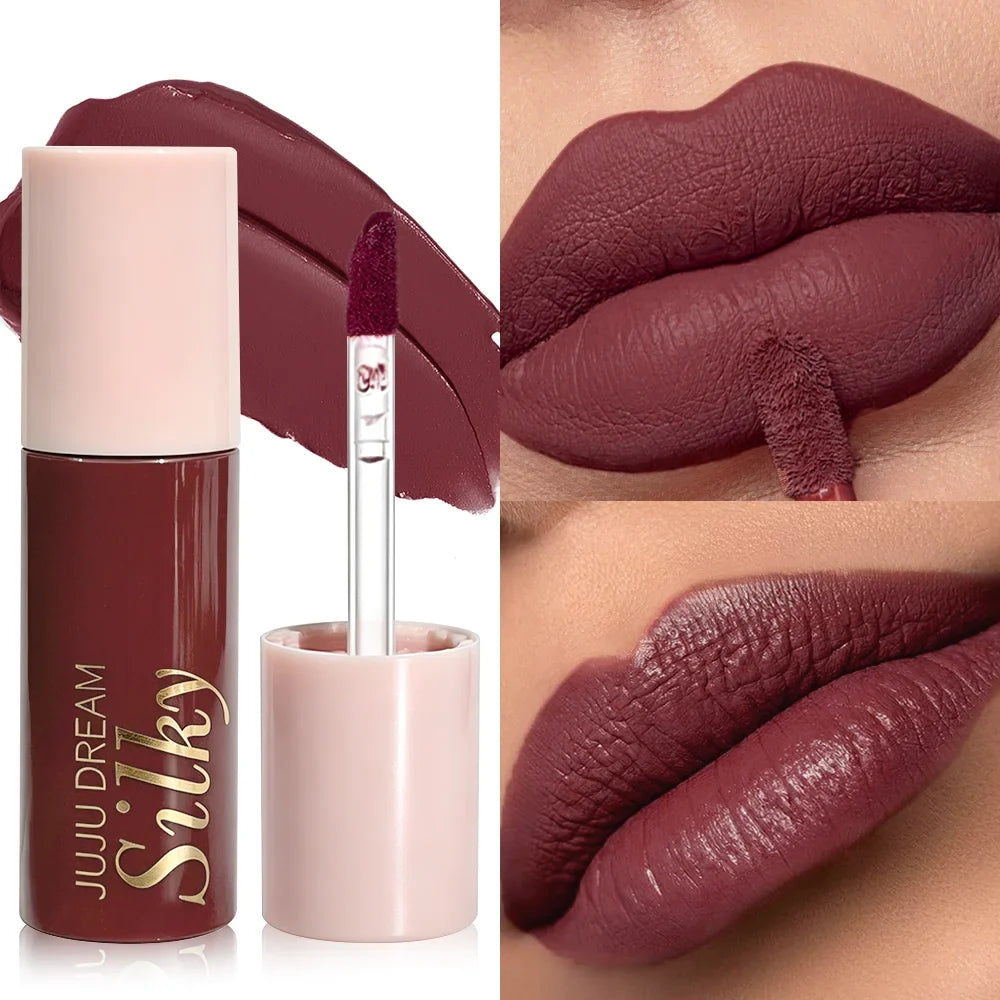 Wine Red Matte Velvet Lipstick – Waterproof & Long Lasting Matte Velvet Lipstick Qme