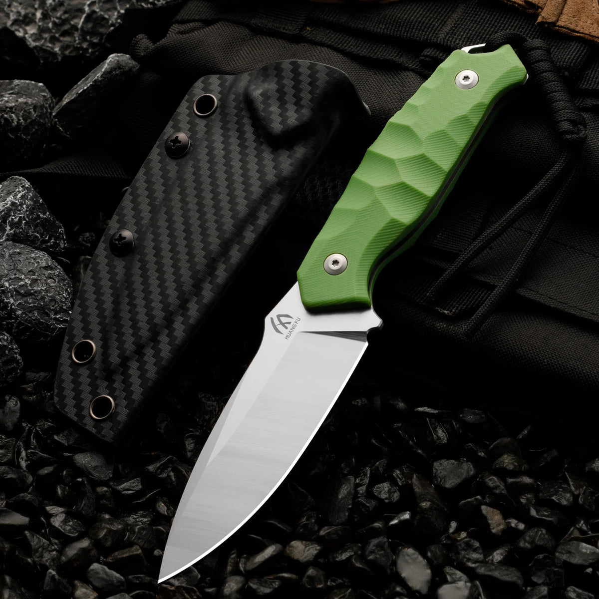 Outdoor Camping Knife with Sheath – Stainless Steel Fixed Blade Fixed Blade Knife Qst BK029A