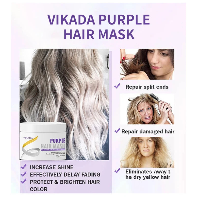 Purple Hair Mask Toning Shampoo – Neutralize Brassiness Purple Hair Mask Qst