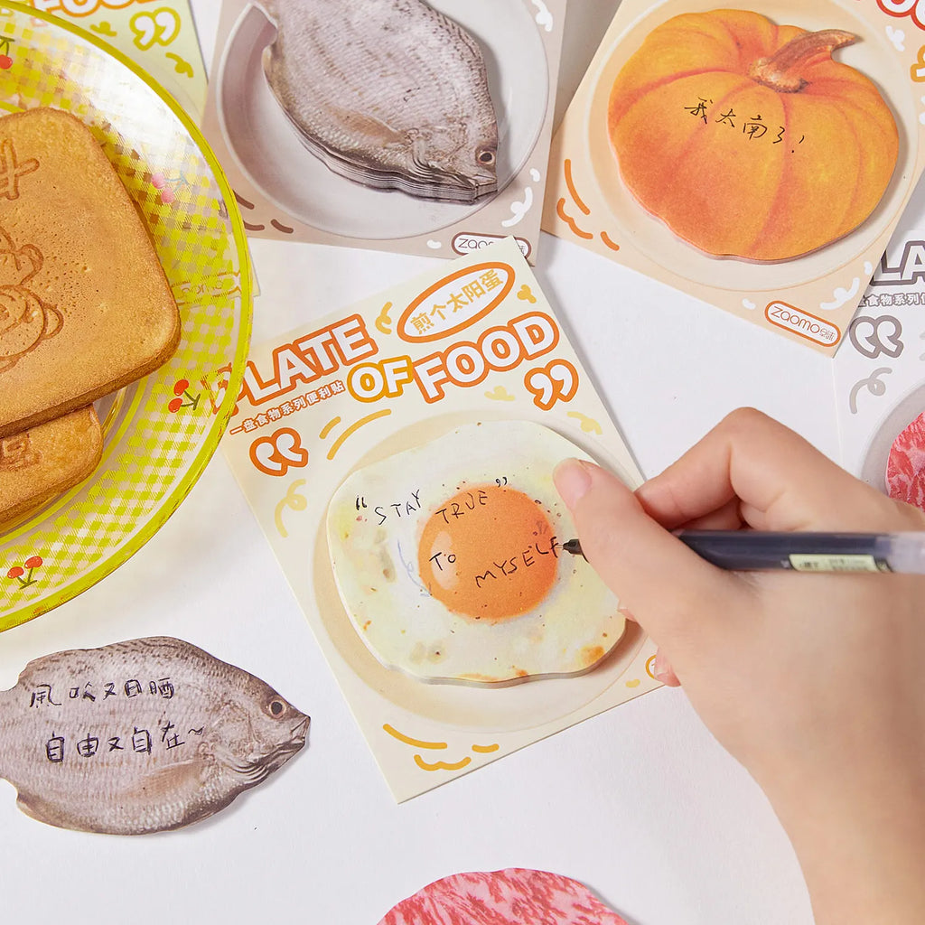 30pcs Kawaii Food Shape Sticky Note Pads | Cute Stationery Sticky Note Pads Qme