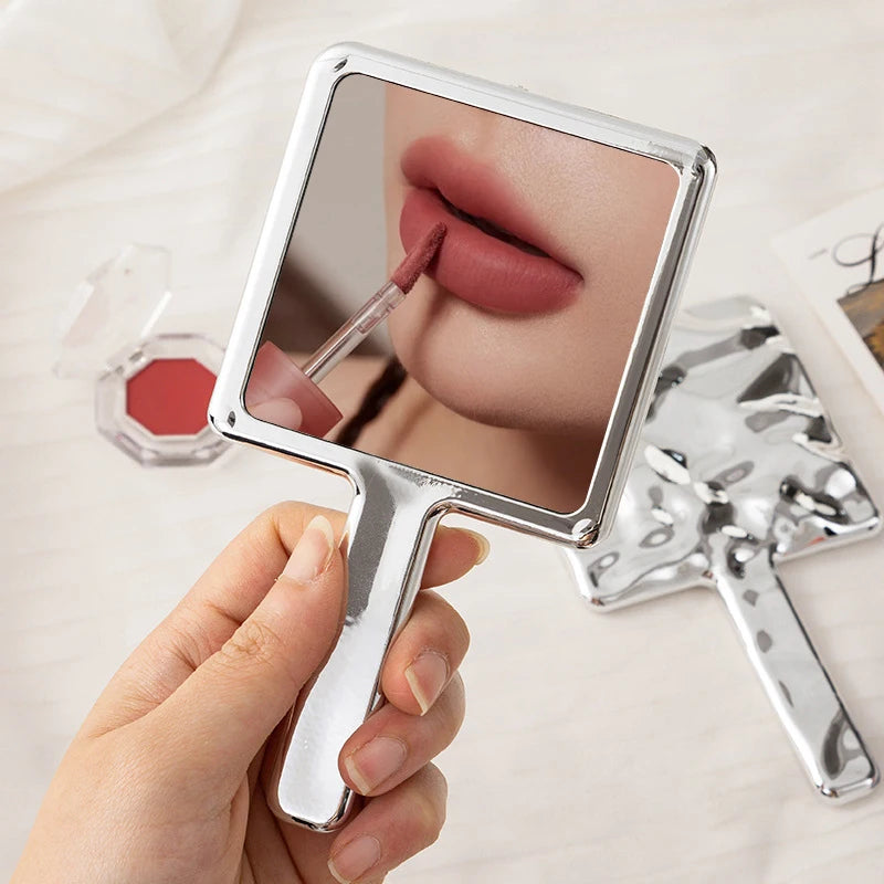 Liquid Shape Square Handheld Makeup Mirror – Salon & Vanity Handheld Vanity Mirror Qst