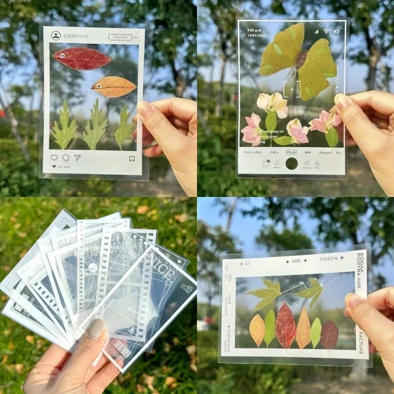 Transparent Self-Adhesive PVC Paper – DIY Crafts, 20 Sheets Adhesive Craft Paper Qme