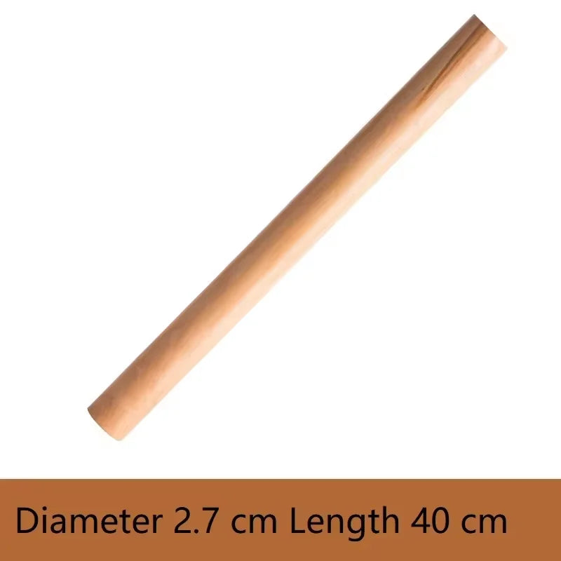 Solid Wood Rolling Pin – Food Grade Non-Stick Dough Tool Wooden Rolling Pin Qst Length 40cm