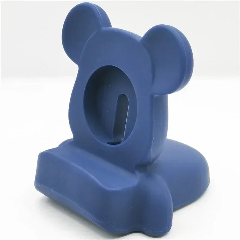 Silicone Desktop Stand for Apple Watch Series 4–10 & SE Apple Watch Stand Qme 02-Dark Blue