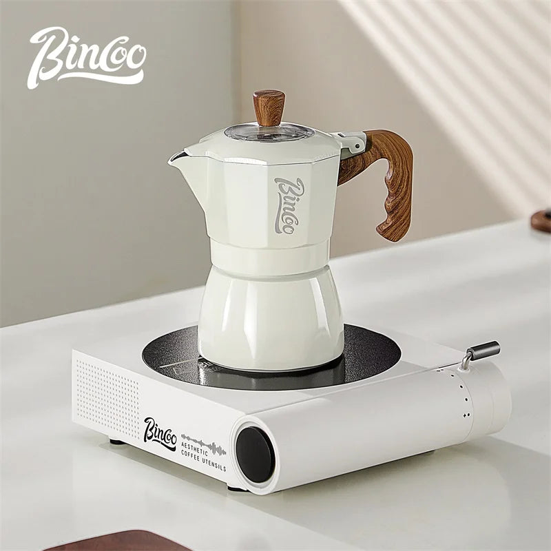 Bincoo Moka Pot & Electric Stove Set – 2 Cup 120ml Espresso Maker Moka Pot Set Qst