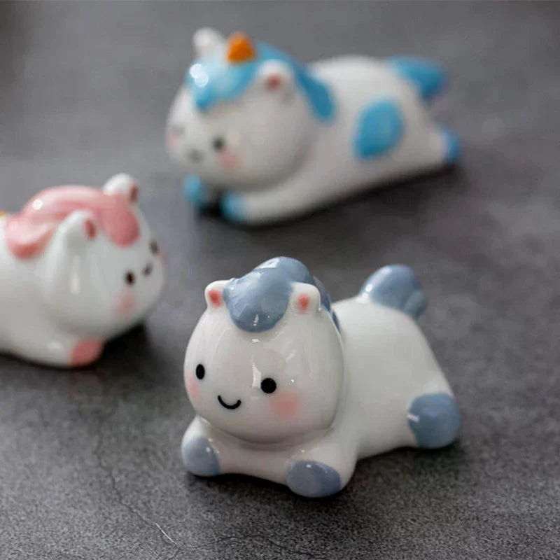 Ceramic Horse Chopstick Rest – Spoon Fork Knife Stand Chopstick Rest Qme