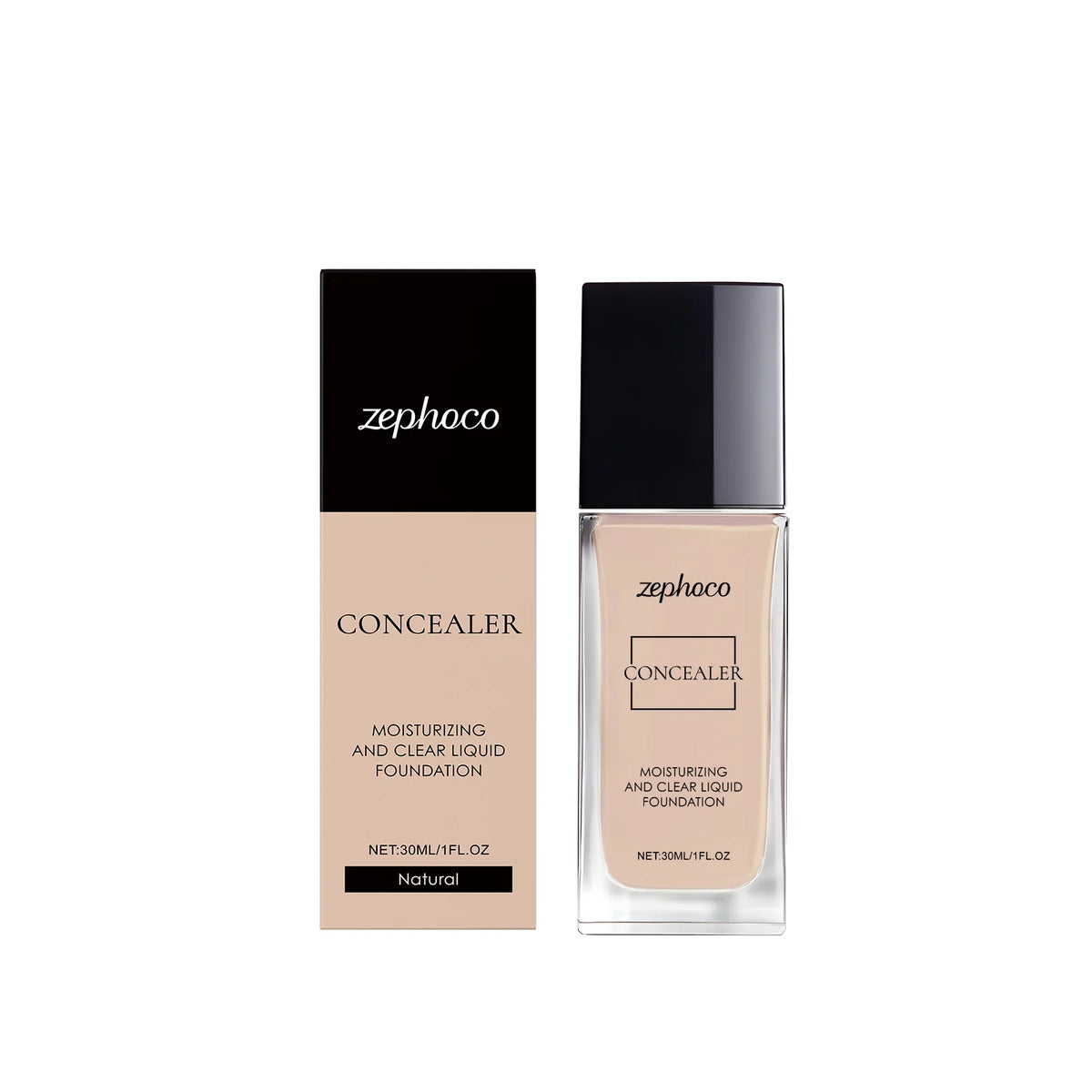 Zephoco High Coverage Matte Liquid Foundation – Hyaluronic Acid Liquid Foundation Qst Natural