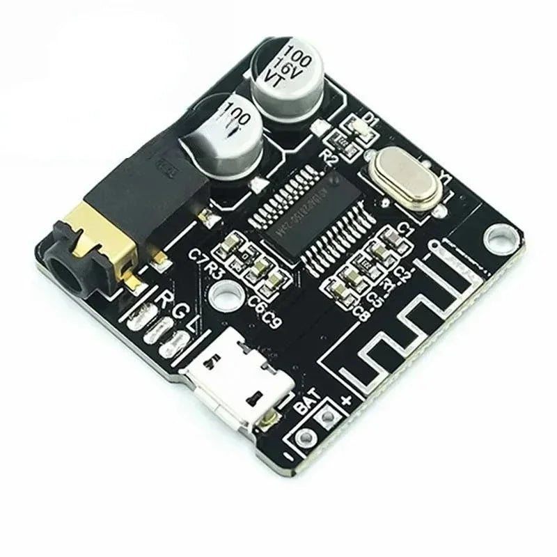 Mini Bluetooth 5.0 Audio Decoder Board – MP3 Lossless Receiver Bluetooth Audio Module Qme black MICRO