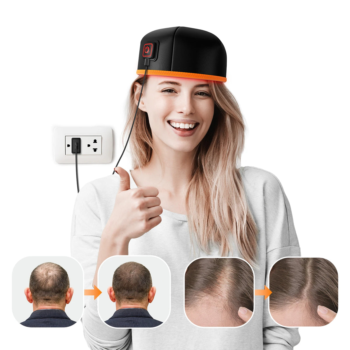 Red Light Therapy Hair Growth Hat – 102 LEDs, 660nm & 850nm LED Hair Growth Hat Qst
