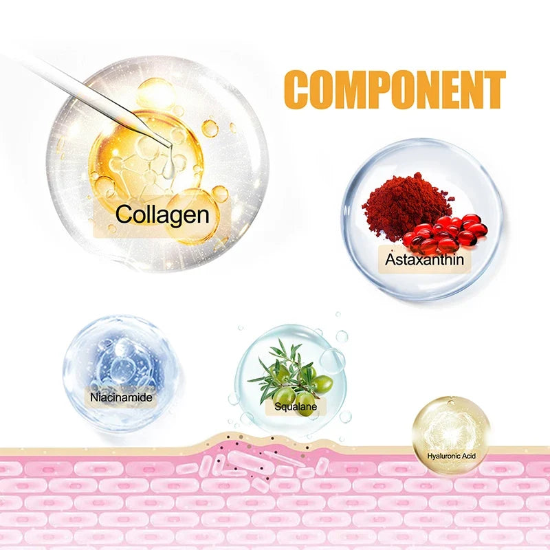 Collagen & Astaxanthin Moisturizing Essence Water | Oil Control Moisturizing Essence Toner Qme