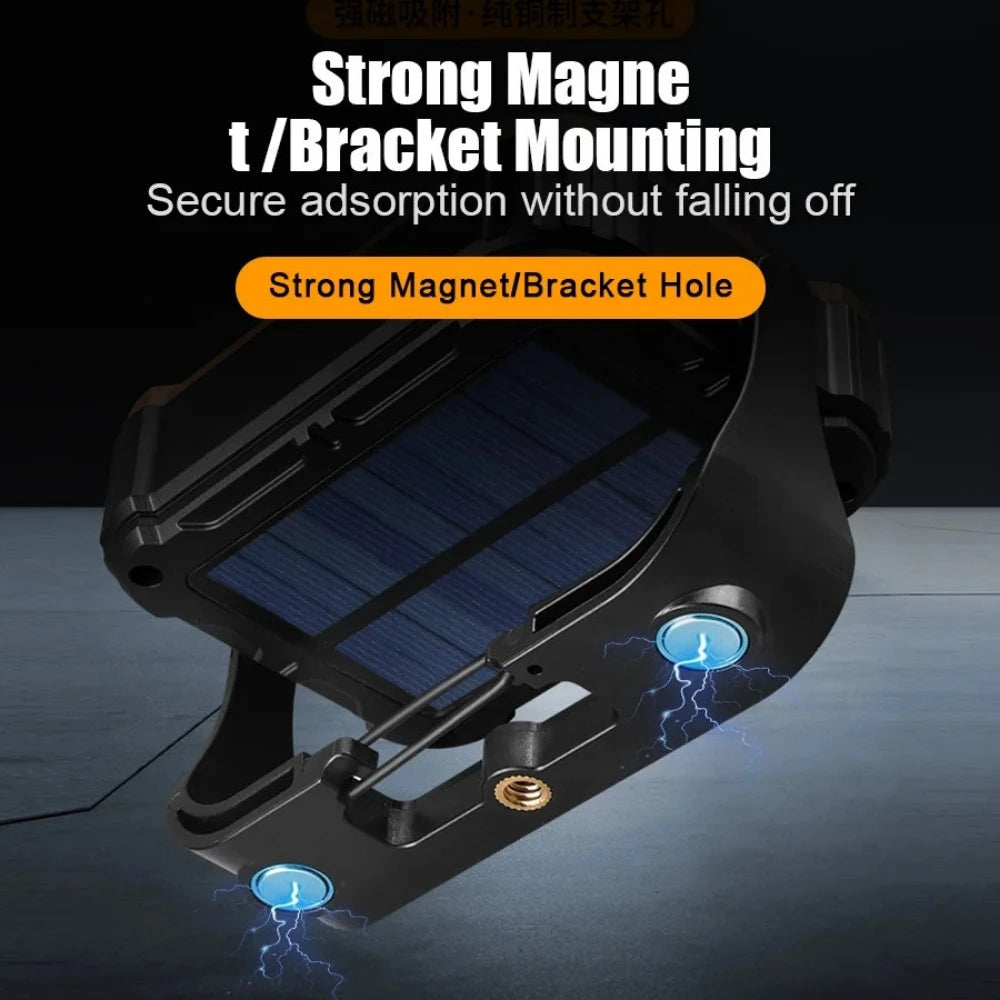 Solar Camping Lantern – Power Bank, Magnetic, Hook, LED Light Solar Camping Lantern Qst