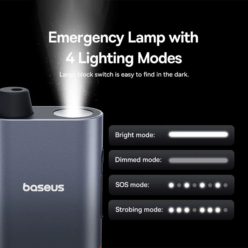 Baseus 3-in-1 Car Emergency Hammer, Glass Breaker & LED Lamp Car Safety Hammer Qst