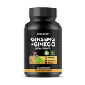 Korean Red Panax Ginseng & Ginkgo Biloba Capsules | 5% Ginsenosides Herbal Supplement Qst 60 count 5 bottle