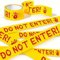 Halloween Caution Tape Bloody Handprints 82ft Warning Ribbon Halloween Decoration Tape Qme Yellow 25m 4.8cm