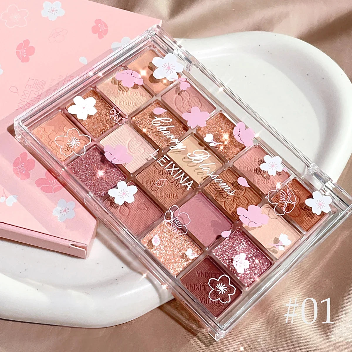 20-Shade Matte & Shimmer Brown Eyeshadow Palette | Qme Eyeshadow Palette Qme Color 01