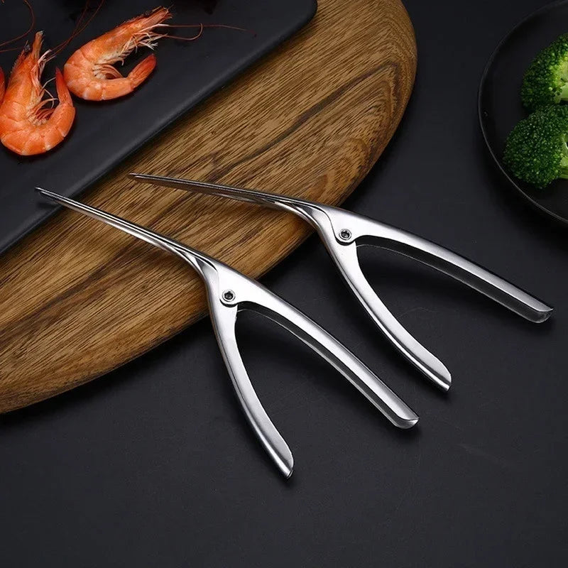 Stainless Steel Shrimp Peeler & Lobster Sheller Knife Seafood Peeler Knife Qme