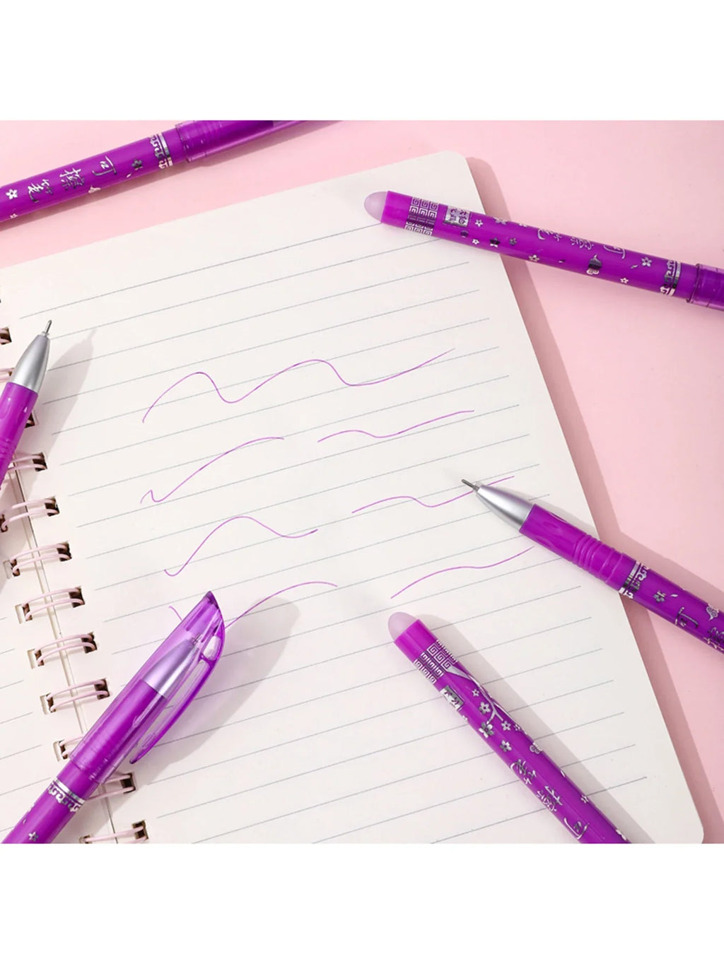 27 Erasable Gel Pen Refills – Washable Purple Ink Magic Rod Gel Pen Refills Qme