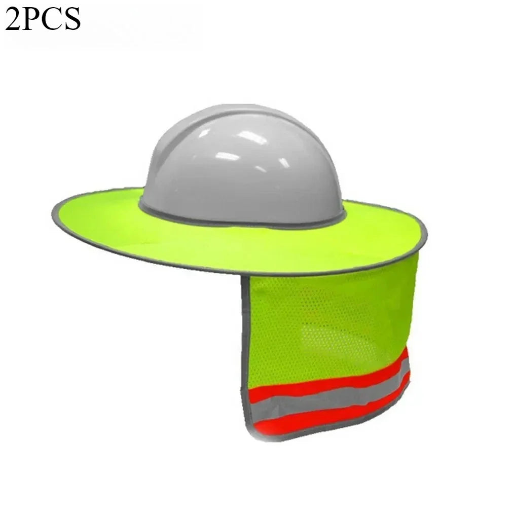 Hard Hat Sun Shade Neck Shield with Reflective Strip | Qme Hard Hat Neck Shield Qme