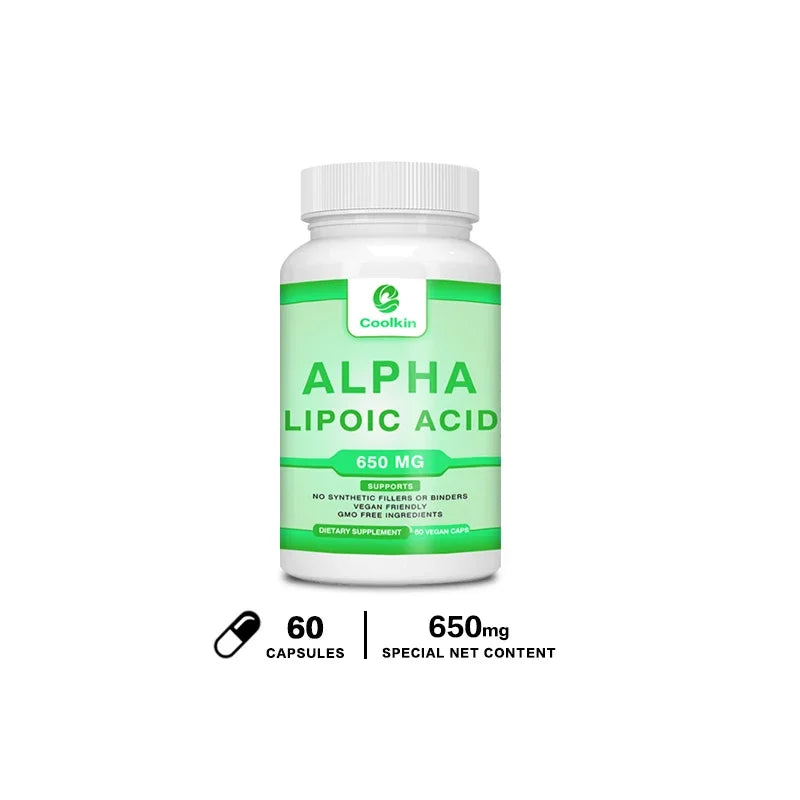 Coolkin Alpha Lipoic Acid Capsules – Antioxidant Support Antioxidant Supplement Qst 60 Capsules