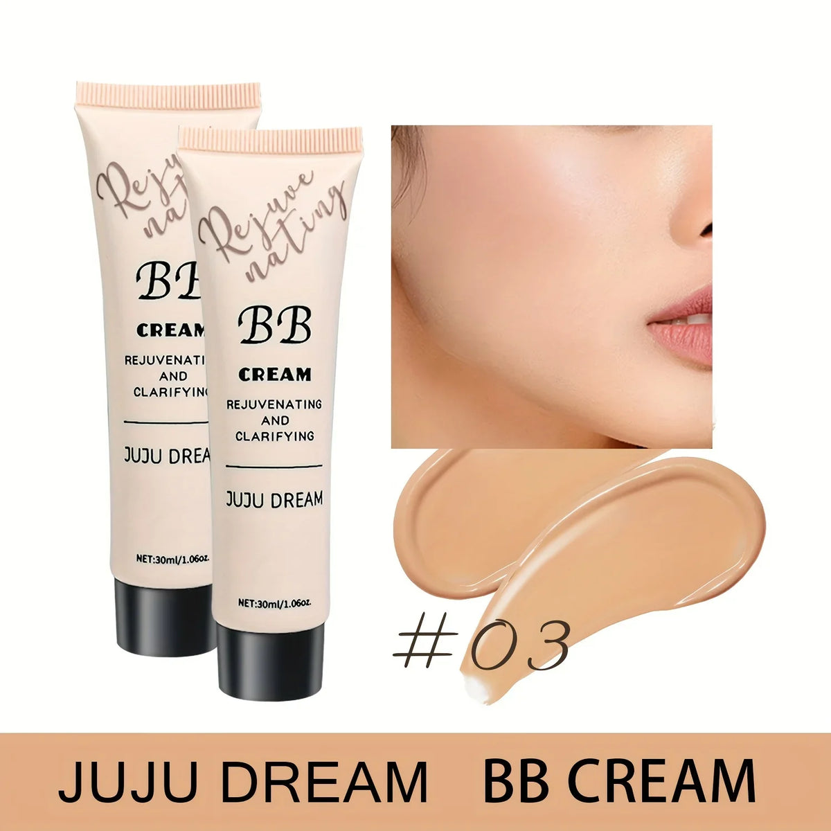 Korean BB Cream Natural Concealer – Moisturizing & Nourishing BB Cream Concealer Qme 03