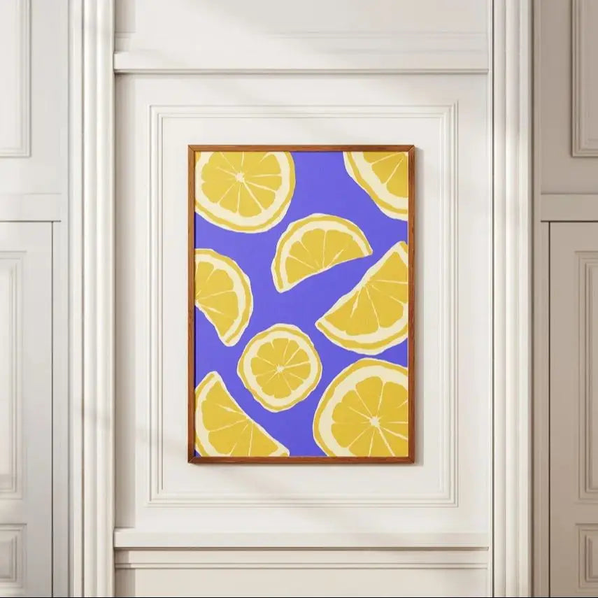 Lemon Citrus Canvas Wall Art – Modern Pop Art Print Canvas Wall Art Qst TR2631812 40x50cm Unframed