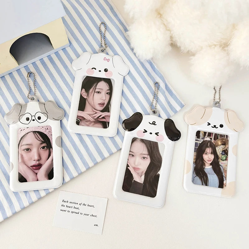 Kawaii Kpop Photocard Holder Keychain – 3 Inch Card Sleeve Photocard Holder Keychain Qst