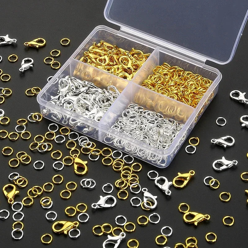300pc Lobster Clasps & Jump Rings DIY Jewelry Making Kit Jewelry Making Findings Qme