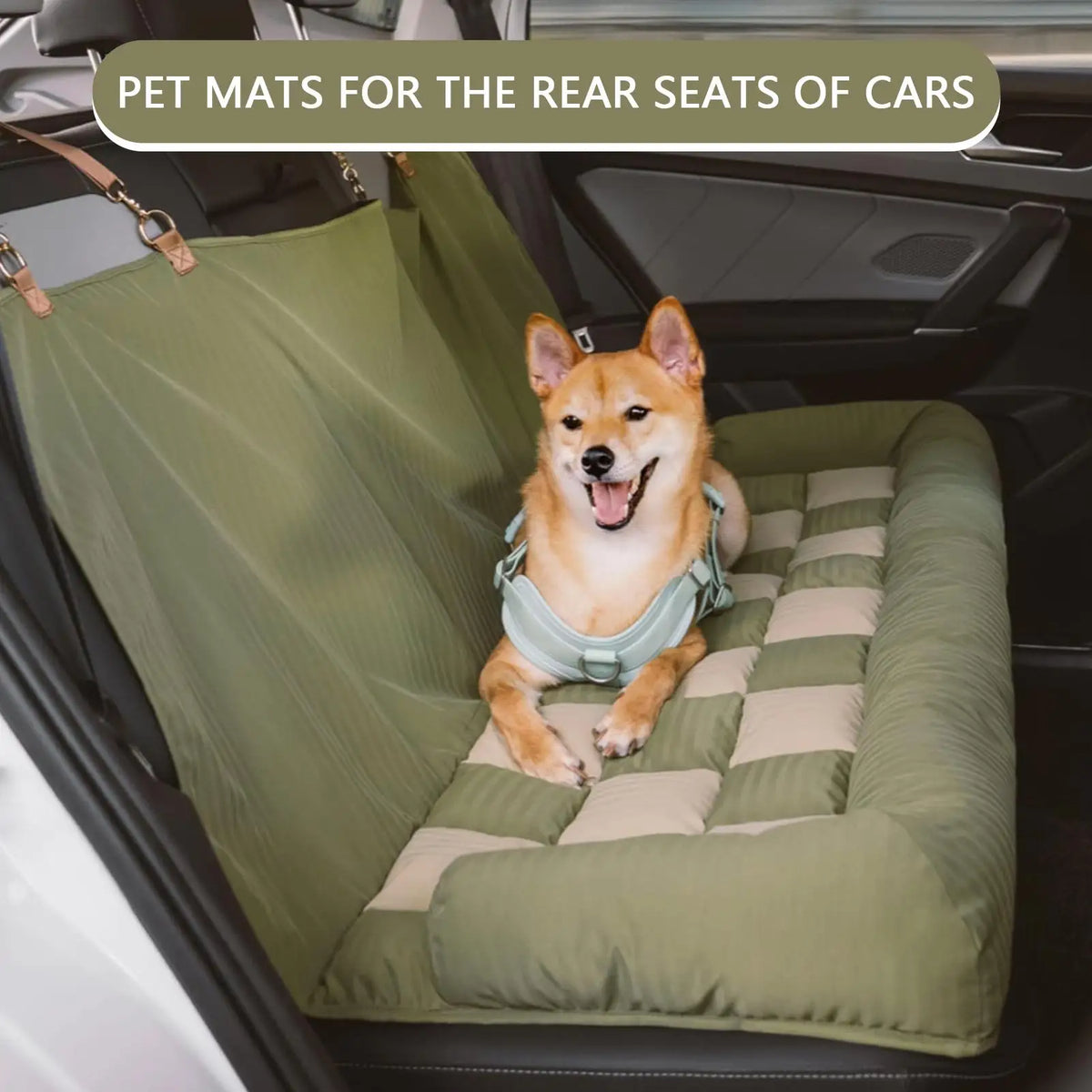 Foldable Dog Back Seat Cover & Car Cushion Mat | Qme Dog Car Seat Cover Qme