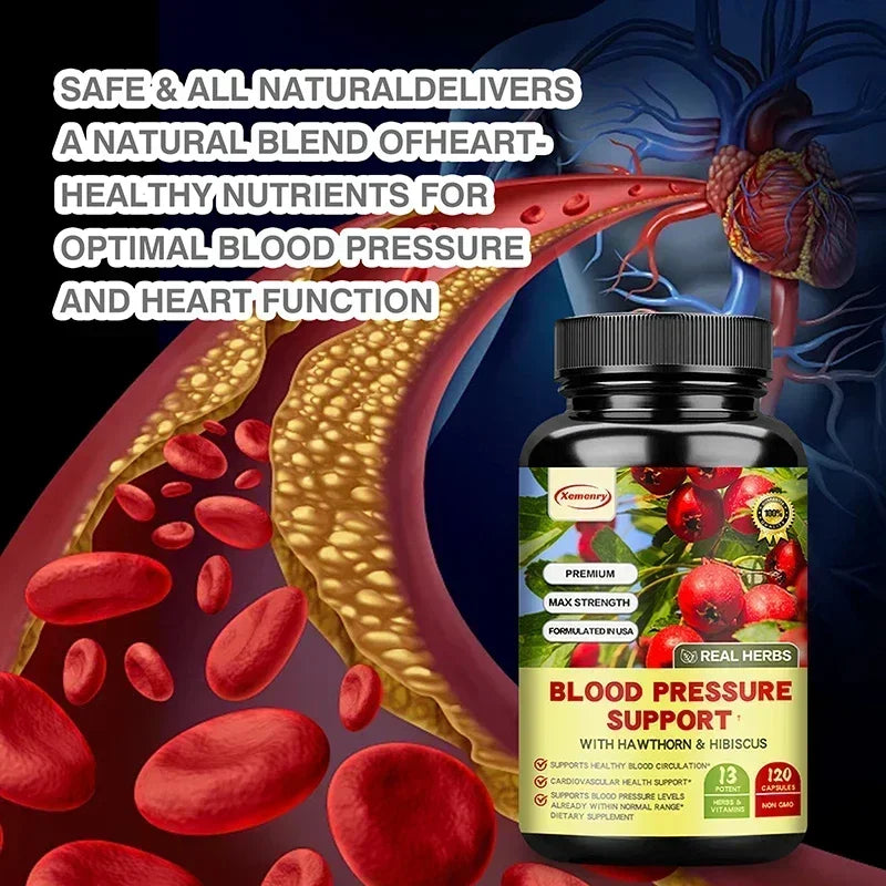 Cardiovascular Support Supplement – Hawthorn & Hibiscus Herbal Health Supplement Qst
