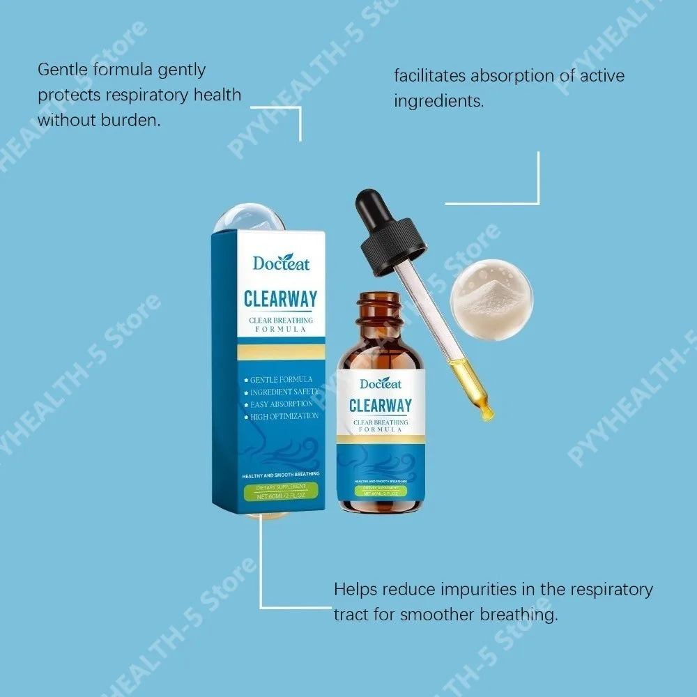 Docteat Clear Breathing Body Care Drops 60ml Herbal Formula Herbal Supplement Drops Qst