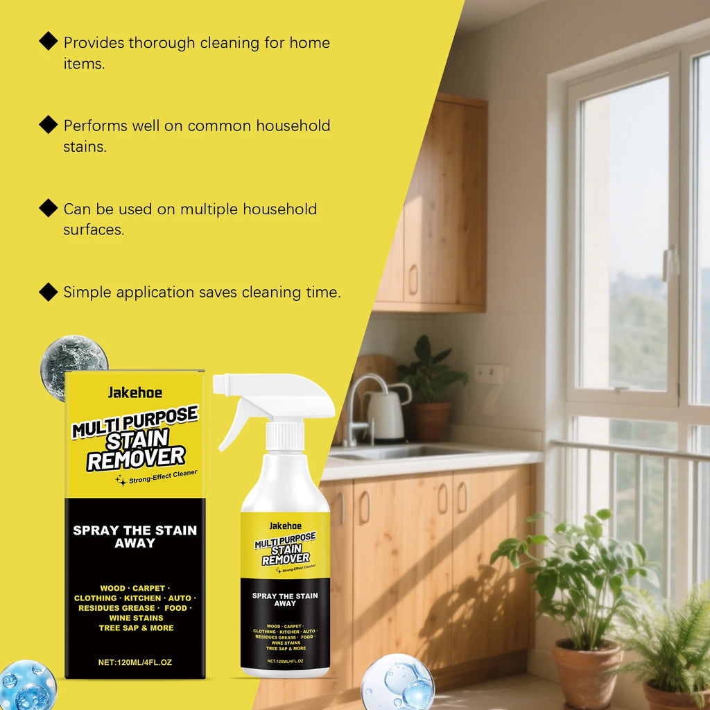 JAKEHOE 120ml Multipurpose Stain Remover Degreaser Spray Multipurpose Cleaner Spray Qst