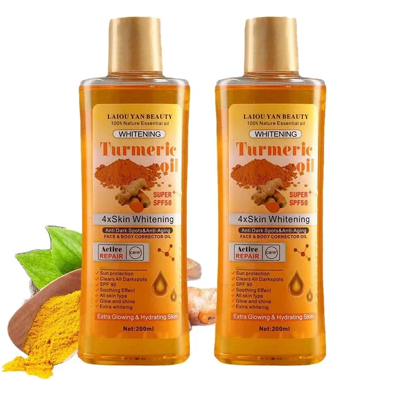 YOUNGCOME Turmeric Ginger Face Serum Oil 200ml – Skin Moisturizer Face Serum Oil Qst 200ml-2PCS