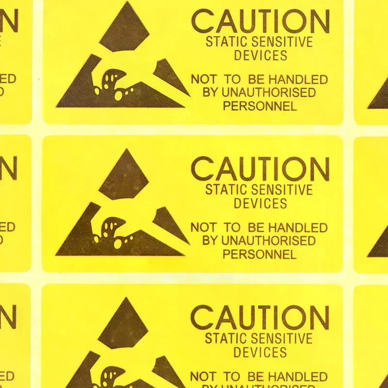ESD Warning Labels – Static Sensitive Caution Stickers 40 pcs Warning Label Stickers Qme