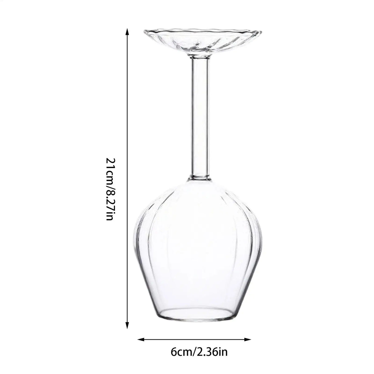 Creative Inverted Stemmed Wine Glass | Upside Down Novelty Cup Novelty Wine Glass Qme