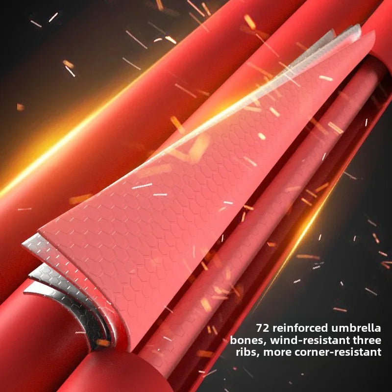 12-Rib Auto Folding Umbrella – Wind-Resistant Sun & Rain Folding Umbrella Qst