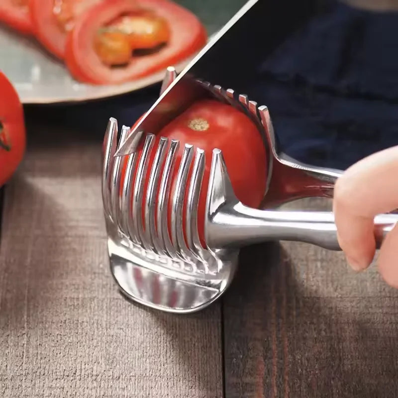 Stainless Steel Handheld Fruit & Vegetable Slicer | Lemon Cutter Handheld Fruit Slicer Qme