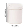 Mini Desktop Trash Can with Lid – Small Odor-Proof Bin Desktop Trash Can Qme White