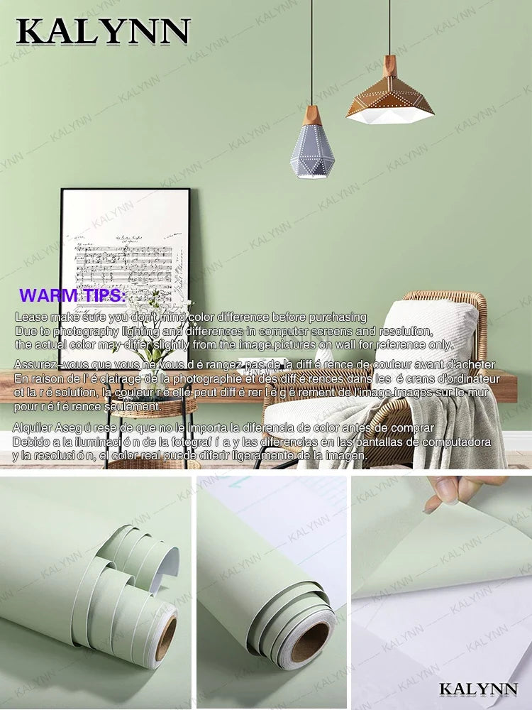 Dark Green Self-Adhesive Waterproof Vinyl Wall Contact Paper Wall Contact Paper Qme Sage Green 200cmx55cm