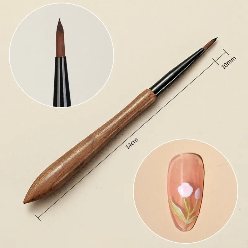 Sandalwood Round Nail Art Liner Brush – DIY Painting Pen Nail Art Brush Qme
