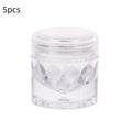 2-Pack Refillable Sifter Jars – Clear Mesh Cap Powder Containers Powder Sifter Jar Qme 5PCS