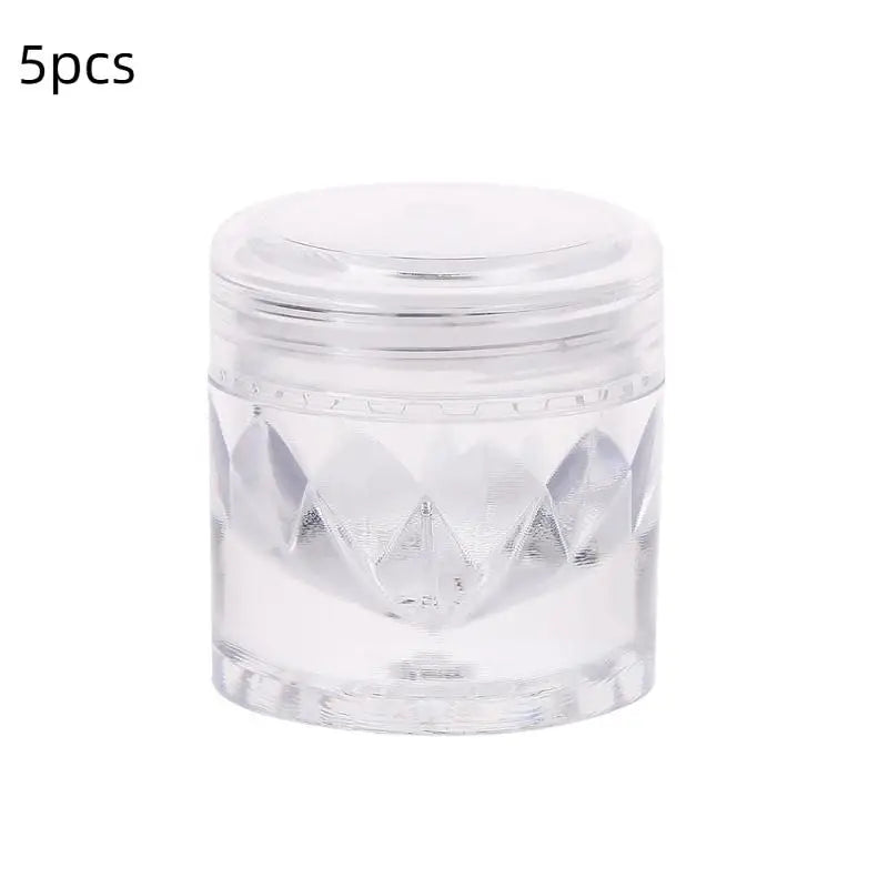 2-Pack Refillable Sifter Jars – Clear Mesh Cap Powder Containers Powder Sifter Jar Qme 5PCS