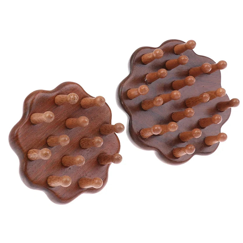 Wooden Scalp Massage Comb – Anti-Static Wide-Tooth Gua Sha Scalp Massage Comb Qme