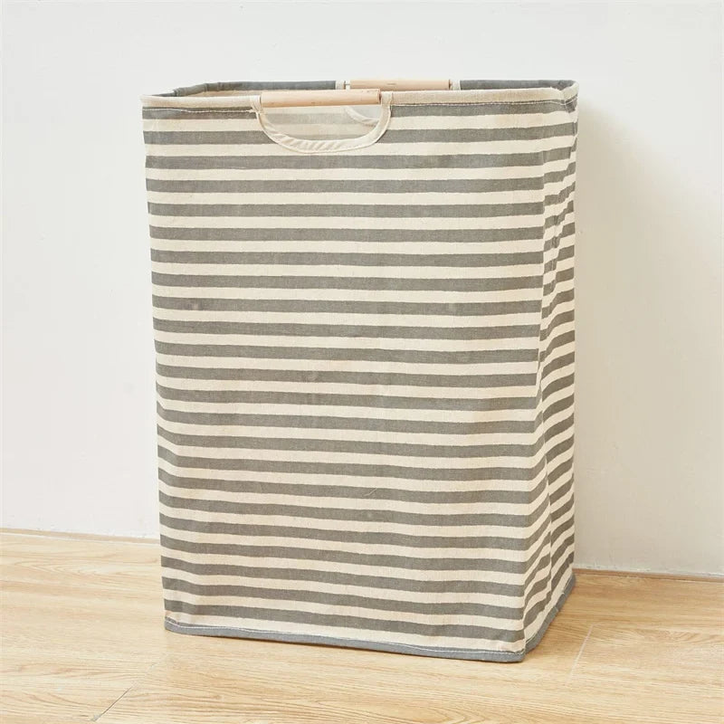 Waterproof Cotton Linen Laundry Basket – Foldable Hamper Laundry Hamper Qme B