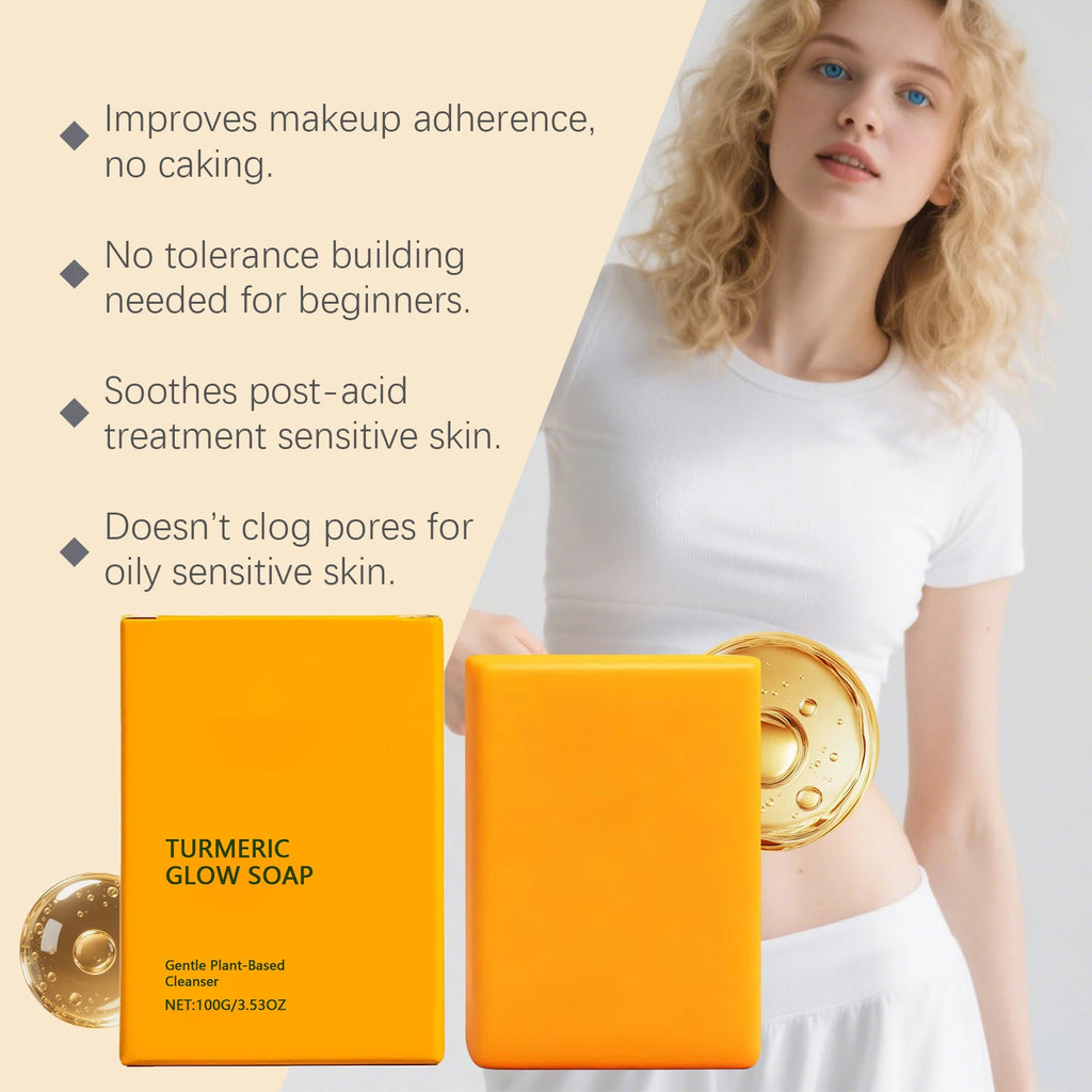 100g Turmeric Body Soap – Nourishing, Brightening & Gentle Body Cleansing Soap Qst