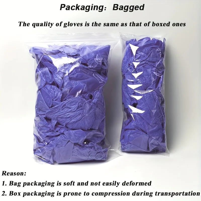 Disposable Nitrile Waterproof Kitchen Gloves – 100pcs, 5 Colors Disposable Protective Gloves Qme