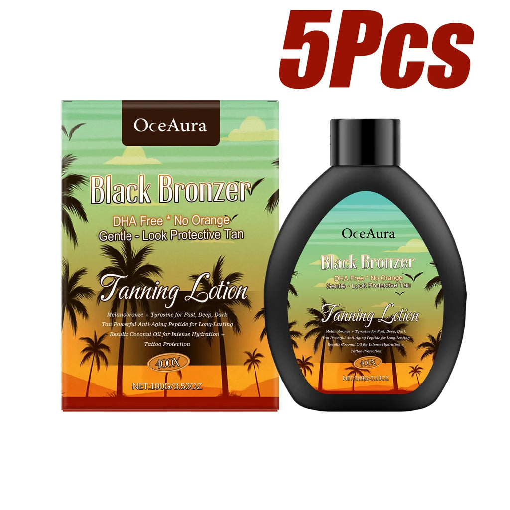 Coconut Tanning Lotion – Natural Bronzed Glow, Lightweight Tanning Lotion Qme 5 x 100g Boxed